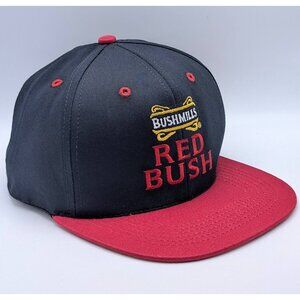 Bushmills Irish Whiskey Red Bush Cap Hat Snapback USA Made Trucker Flatbill VTG
